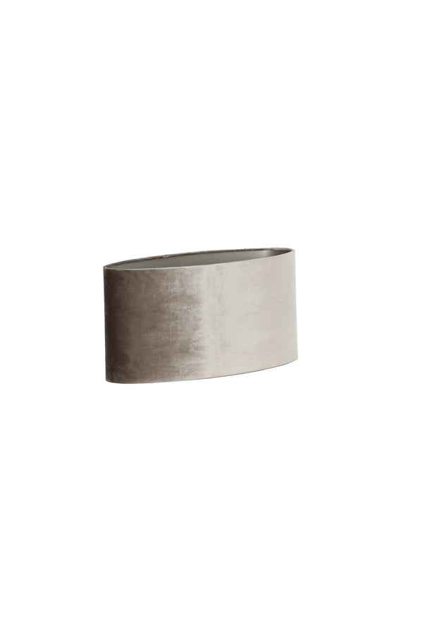 Light & Living Lamp Shades Shade oval straight slim 38-17,5-19 cm PALATA taupe House of Isabella UK