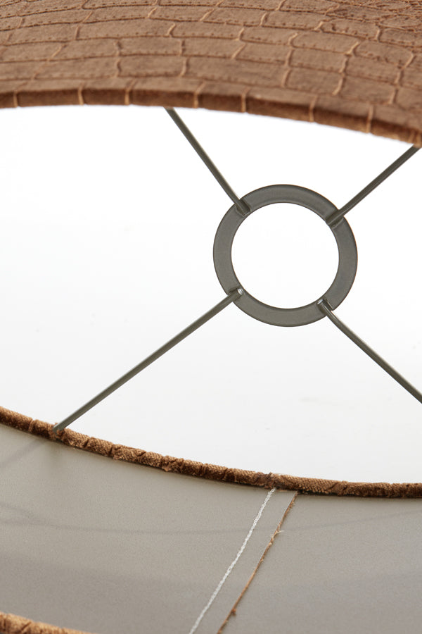 Light & Living Lamp Shades Shade oval straight slim 38-17,5-19 cm PRAYA brown House of Isabella UK