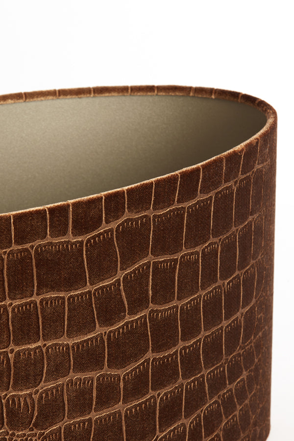 Light & Living Lamp Shades Shade oval straight slim 38-17,5-19 cm PRAYA brown House of Isabella UK