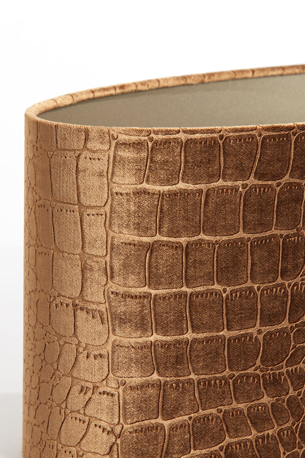 Light & Living Lamp Shades Shade oval straight slim 38-17,5-19 cm PRAYA brown House of Isabella UK