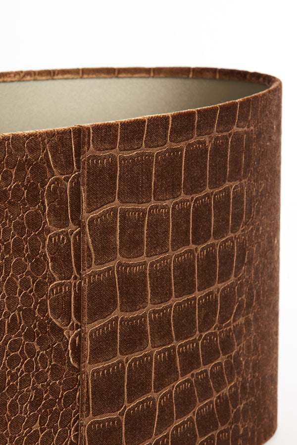 Light & Living Lamp Shades Shade oval straight slim 38-17,5-19 cm PRAYA brown House of Isabella UK