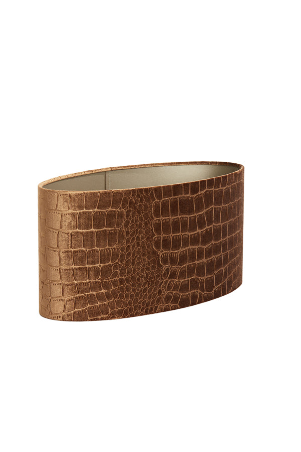 Light & Living Lamp Shades Shade oval straight slim 38-17,5-19 cm PRAYA brown House of Isabella UK