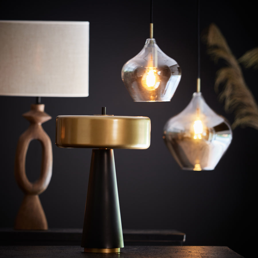 Light & Living Lamp Shades Shade oval straight slim 38-17,5-28 cm BRESKA pearl white House of Isabella UK