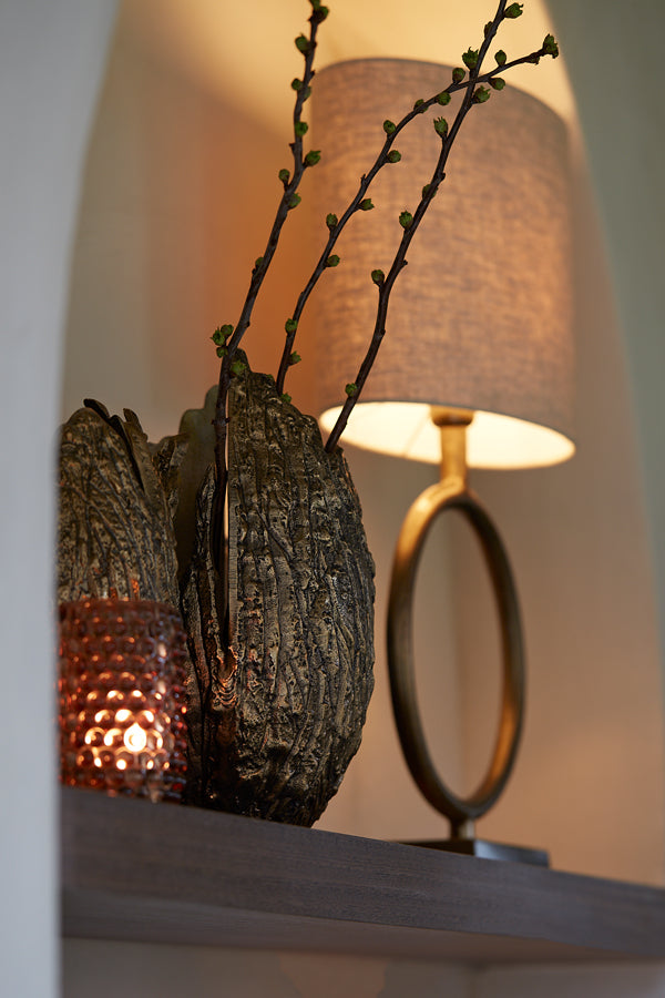 Light & Living Lamp Shades Shade oval straight slim 38-17,5-28 cm LIVIGNO natural House of Isabella UK