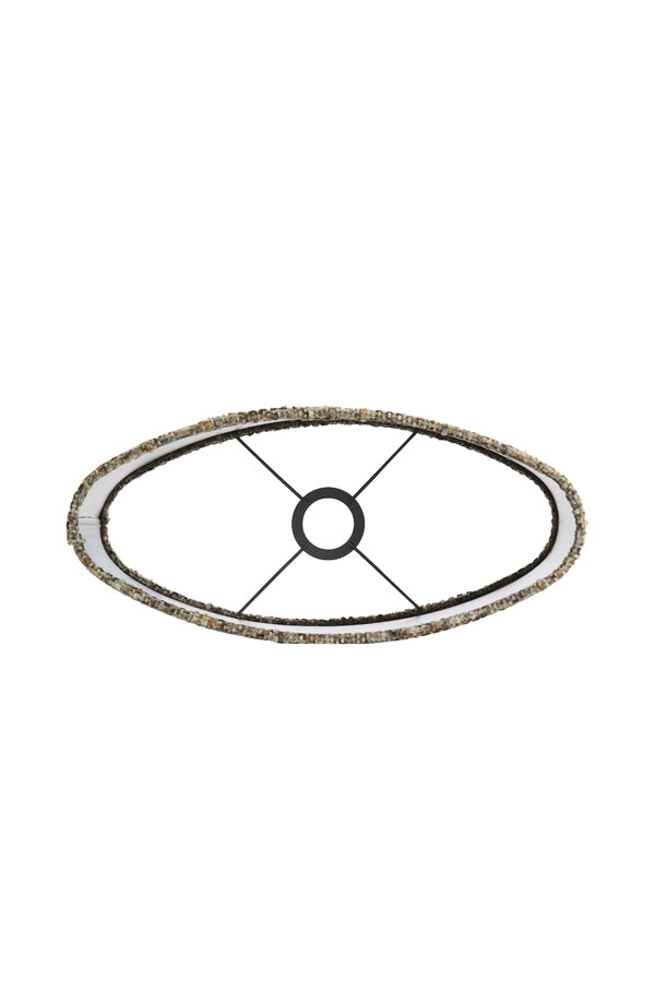 Light & Living Lamp Shades Shade oval straight slim 38-17,5-28 cm OSIRE grey-brown House of Isabella UK