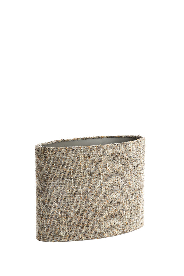 Light & Living Lamp Shades Shade oval straight slim 38-17,5-28 cm OSIRE grey-brown House of Isabella UK