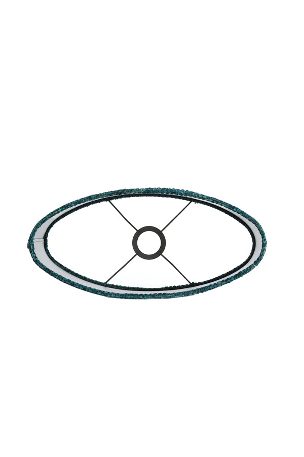 Light & Living Lamp Shades Shade oval straight slim 38-17,5-28 cm OSIRE petrol House of Isabella UK