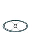 Light & Living Lamp Shades Shade oval straight slim 38-17,5-28 cm OSIRE petrol House of Isabella UK