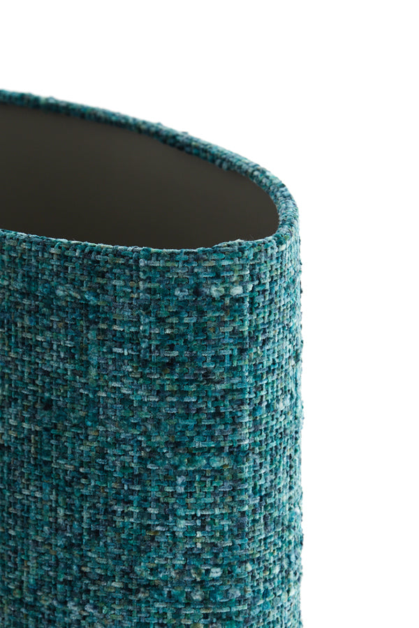 Light & Living Lamp Shades Shade oval straight slim 38-17,5-28 cm OSIRE petrol House of Isabella UK