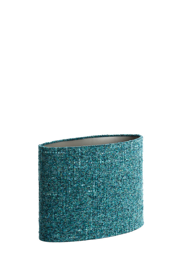 Light & Living Lamp Shades Shade oval straight slim 38-17,5-28 cm OSIRE petrol House of Isabella UK