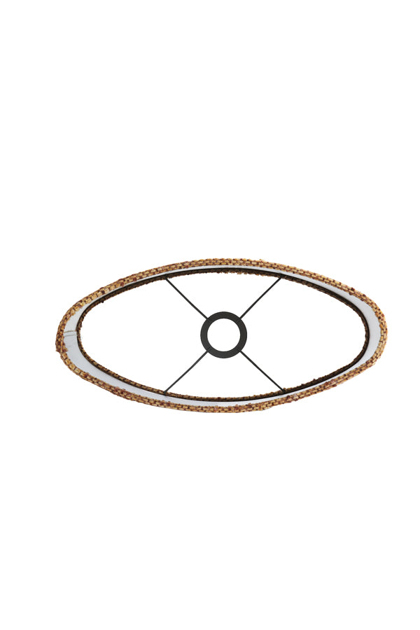 Light & Living Lamp Shades Shade oval straight slim 38-17,5-28 cm OSIRE terra-brown House of Isabella UK