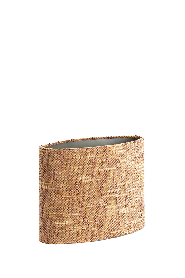 Light & Living Lamp Shades Shade oval straight slim 38-17,5-28 cm OSIRE terra-brown House of Isabella UK