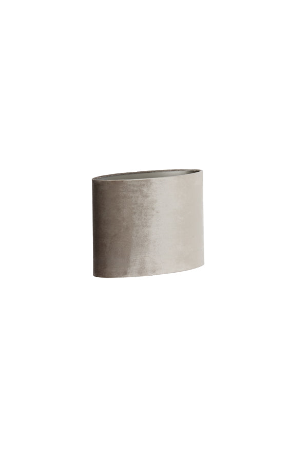 Light & Living Lamp Shades Shade oval straight slim 38-17,5-28 cm PALATA taupe House of Isabella UK