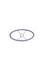 Light & Living Lamp Shades Shade oval straight slim 38-17,5-28 cm PARADOX blue House of Isabella UK