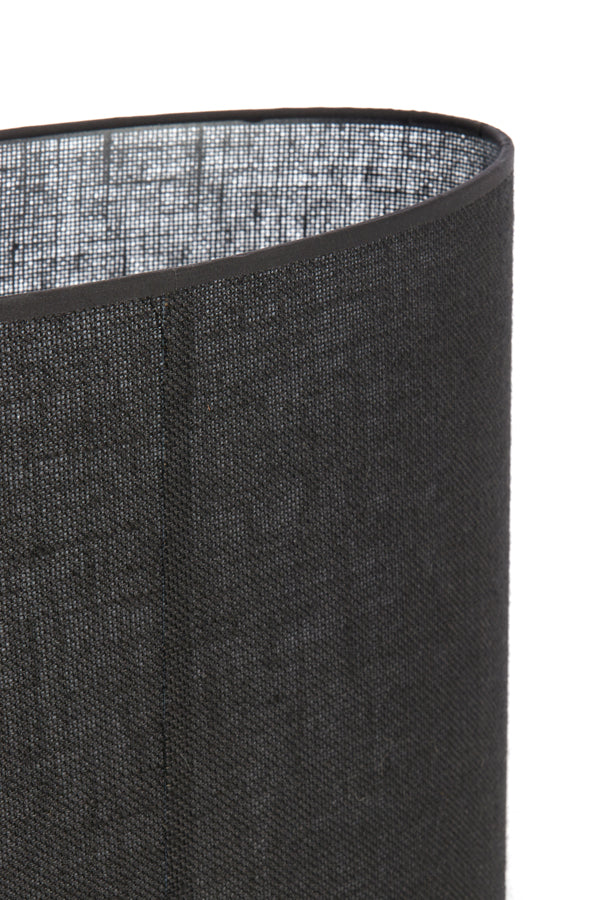 Light & Living Lamp Shades Shade oval straight slim 38-17,5-28 cm SENDAI black House of Isabella UK