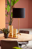 Light & Living Lamp Shades Shade oval straight slim 38-17,5-28 cm VELOURS black-taupe House of Isabella UK