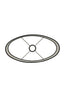 Light & Living Lamp Shades Shade oval straight slim 38-17,5-28 cm VELOURS black-taupe House of Isabella UK