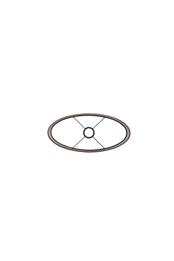 Light & Living Lamp Shades Shade oval straight slim 38-17,5-28 cm VELOURS chocolate brn House of Isabella UK