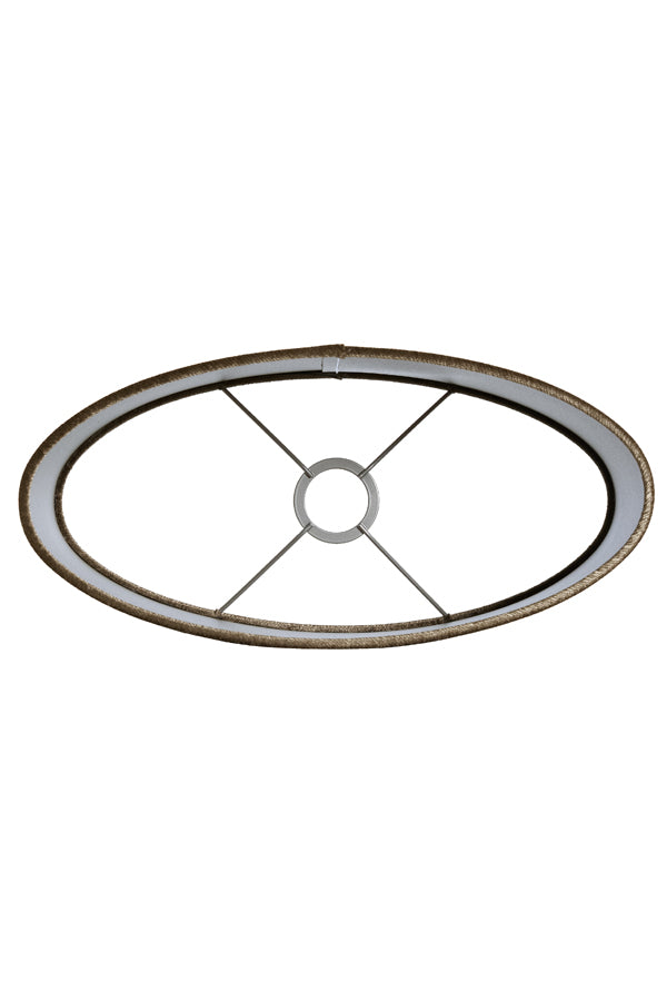 Light & Living Lamp Shades Shade oval straight slim 45-21-22 cm LUBIS brown House of Isabella UK