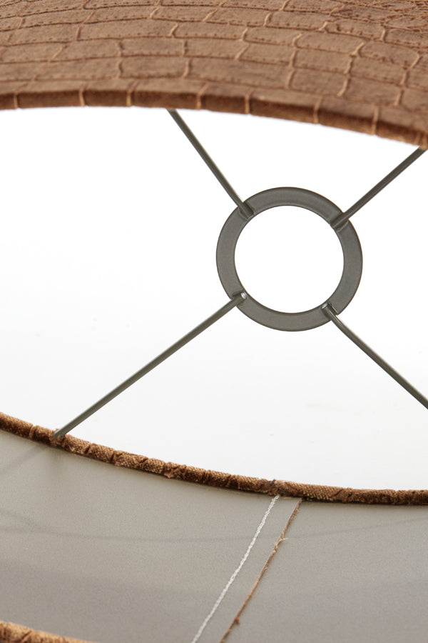 Light & Living Lamp Shades Shade oval straight slim 45-21-22 cm PRAYA brown House of Isabella UK
