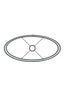 Light & Living Lamp Shades Shade oval straight slim 45-21-32 cm HARPER blue House of Isabella UK