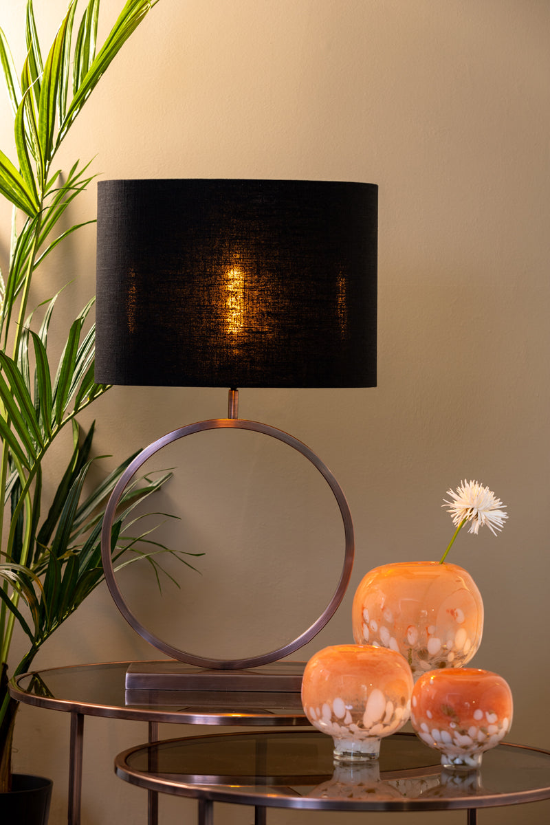 Light & Living Lamp Shades Shade oval straight slim 45-21-32 cm LIVIGNO black House of Isabella UK