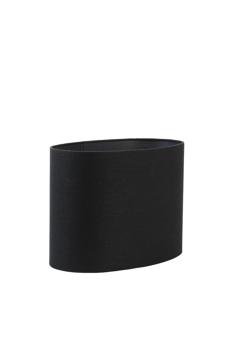 Light & Living Lamp Shades Shade oval straight slim 45-21-32 cm LIVIGNO black House of Isabella UK