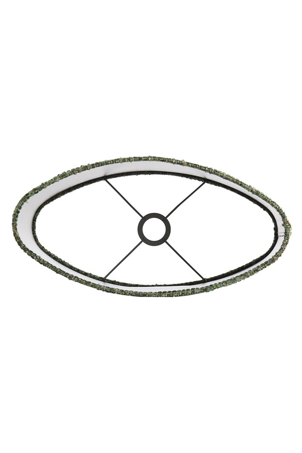 Light & Living Lamp Shades Shade oval straight slim 45-21-32 cm OSIRE green House of Isabella UK
