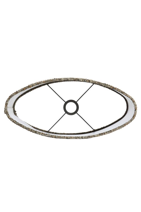 Light & Living Lamp Shades Shade oval straight slim 45-21-32 cm OSIRE grey-brown House of Isabella UK