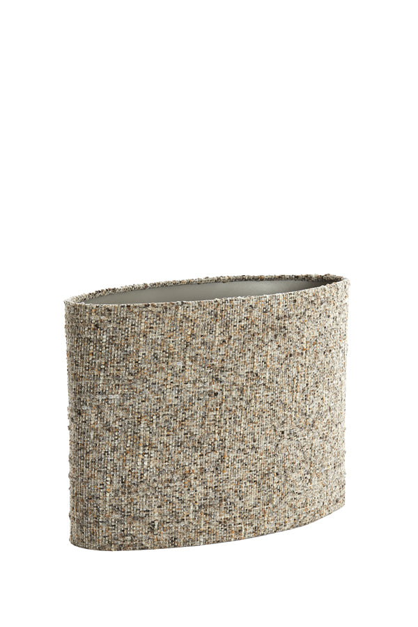Light & Living Lamp Shades Shade oval straight slim 45-21-32 cm OSIRE grey-brown House of Isabella UK