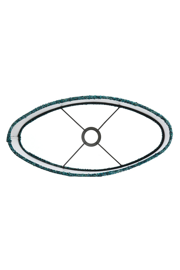 Light & Living Lamp Shades Shade oval straight slim 45-21-32 cm OSIRE petrol House of Isabella UK
