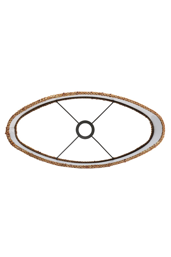 Light & Living Lamp Shades Shade oval straight slim 45-21-32 cm OSIRE terra-brown House of Isabella UK