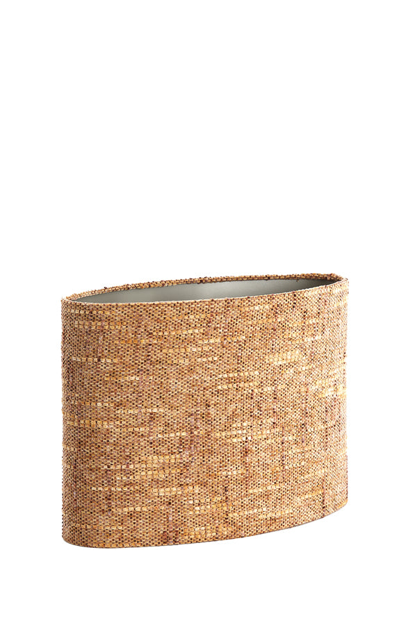 Light & Living Lamp Shades Shade oval straight slim 45-21-32 cm OSIRE terra-brown House of Isabella UK