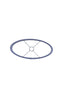 Light & Living Lamp Shades Shade oval straight slim 45-21-32 cm PARADOX blue House of Isabella UK