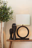 Light & Living Lamp Shades Shade oval straight slim 45-21-32 cm SAVERNA egg white House of Isabella UK