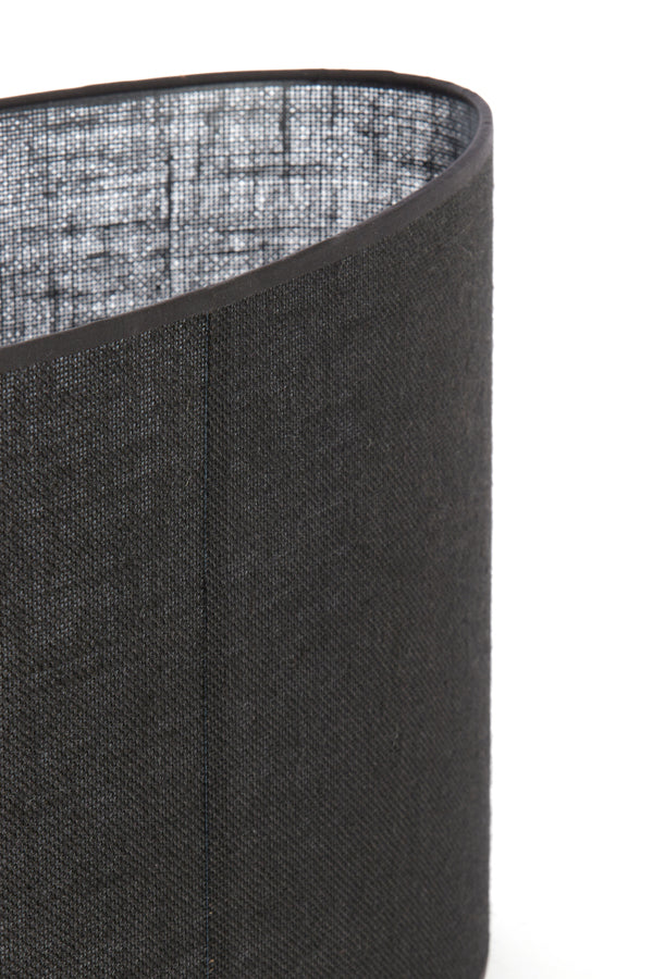 Light & Living Lamp Shades Shade oval straight slim 45-21-32 cm SENDAI black House of Isabella UK