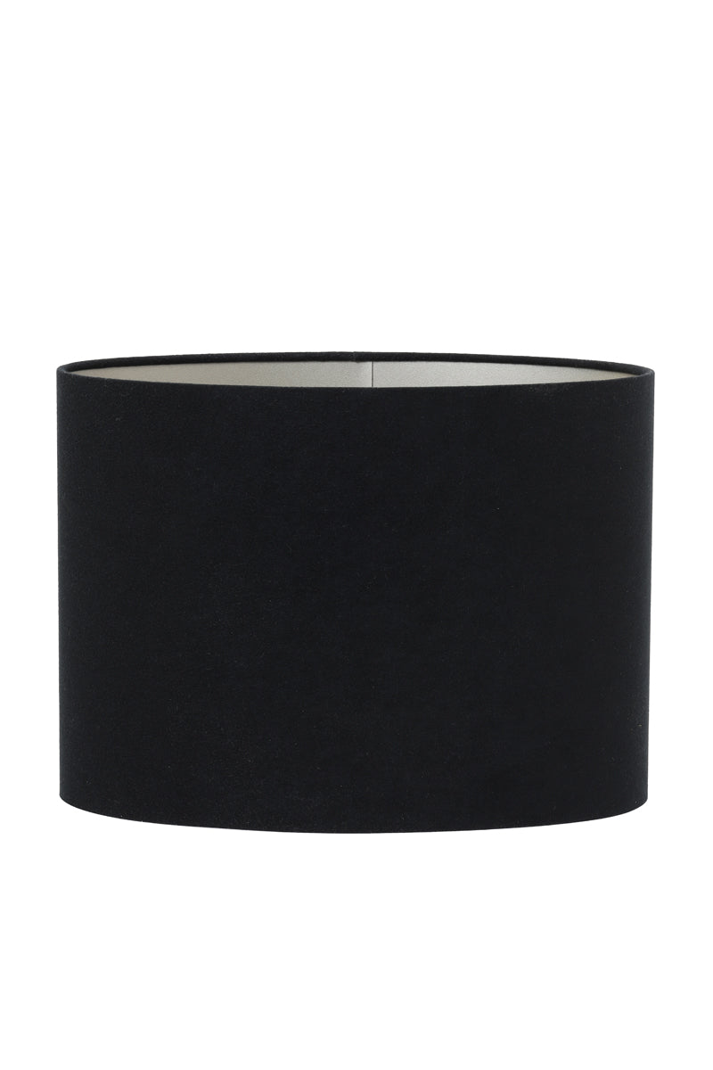Light & Living Lamp Shades Shade oval straight slim 45-21-32 cm VELOURS black-taupe House of Isabella UK