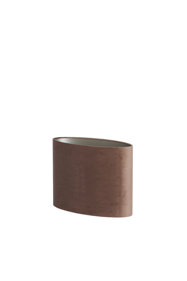 Light & Living Lamp Shades Shade oval straight slim 45-21-32 cm VELOURS chocolate brown House of Isabella UK