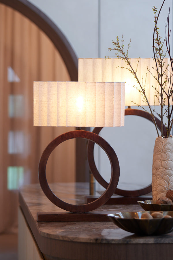 Light & Living Lamp Shades Shade oval straight slim 58-24-27 cm DISLI natural House of Isabella UK