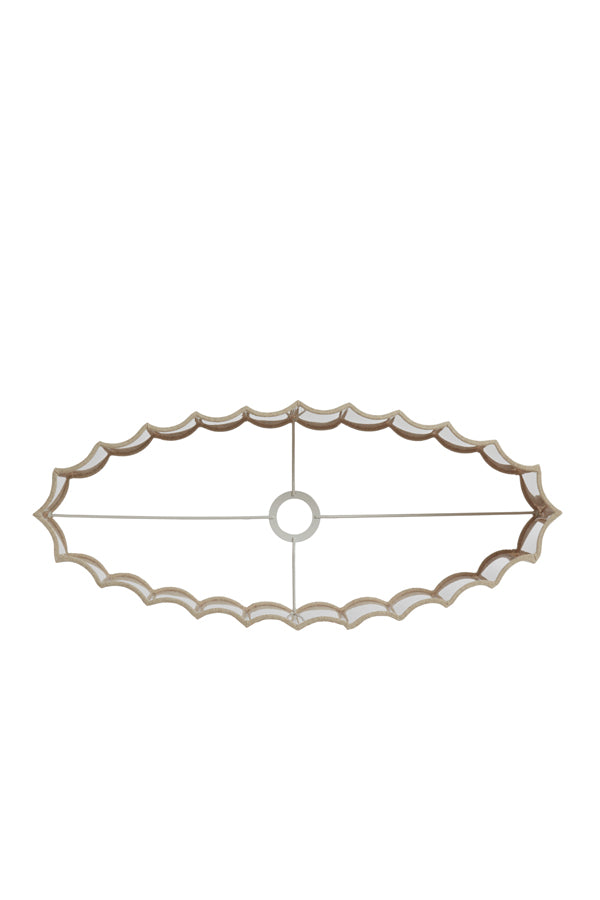 Light & Living Lamp Shades Shade oval straight slim 58-24-27 cm DISLI natural House of Isabella UK