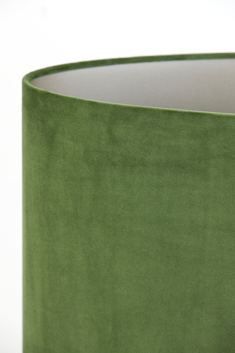 Light & Living Lamp Shades Shade oval straight slim 58-24-32 cm VELOURS dusty green House of Isabella UK