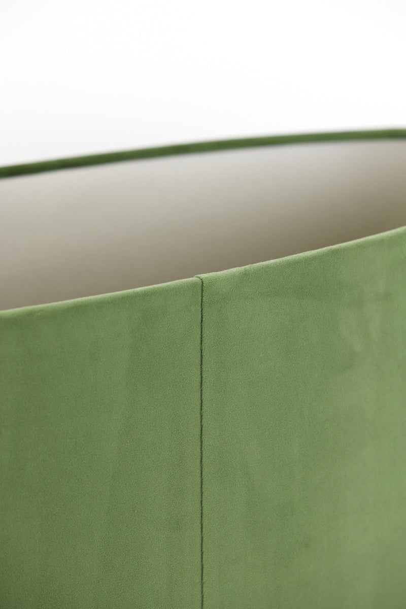 Light & Living Lamp Shades Shade oval straight slim 58-24-32 cm VELOURS dusty green House of Isabella UK
