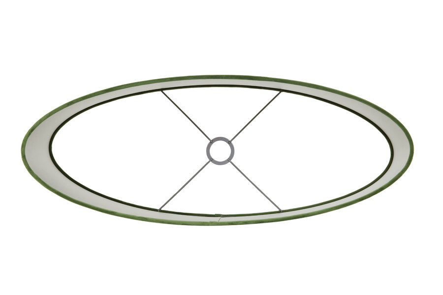 Light & Living Lamp Shades Shade oval straight slim 58-24-32 cm VELOURS dusty green House of Isabella UK