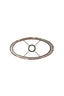 Light & Living Lamp Shades Shade oval straight slim high 30-15-25 cm ROSEWOOD white House of Isabella UK