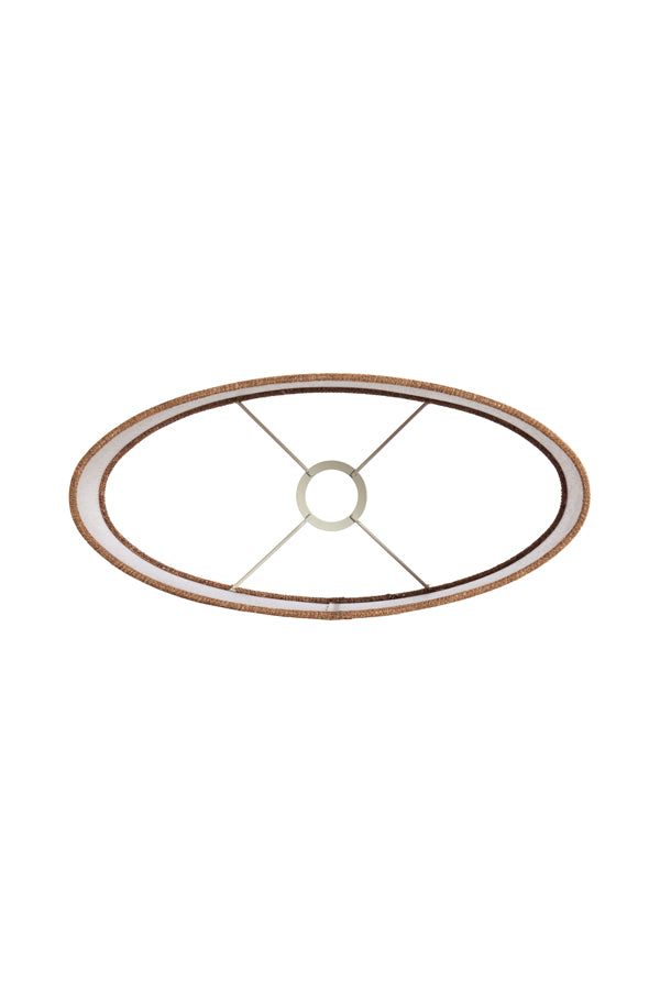 Light & Living Lamp Shades Shade oval straight slim high 38-17,5-28 cm AIKO brown House of Isabella UK