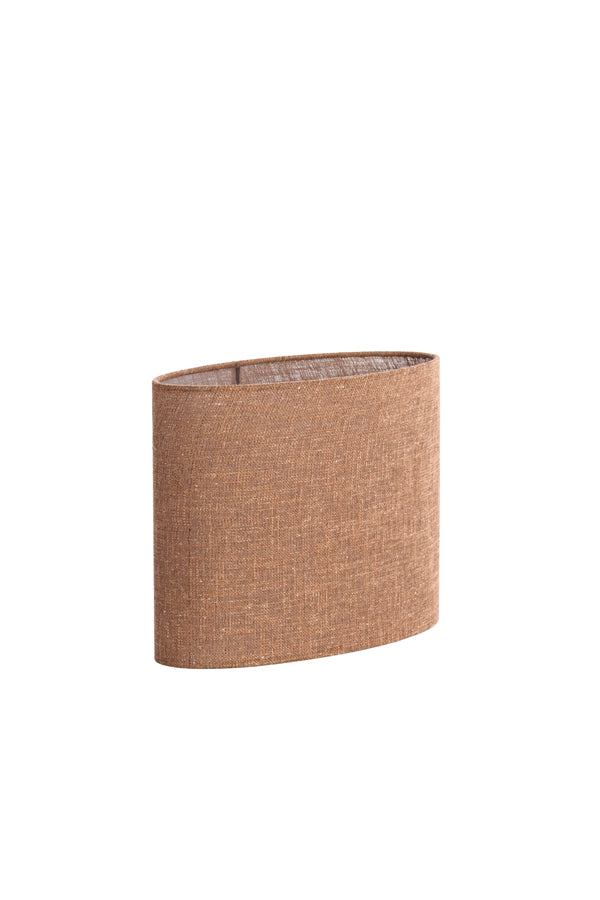 Light & Living Lamp Shades Shade oval straight slim high 38-17,5-28 cm AIKO brown House of Isabella UK