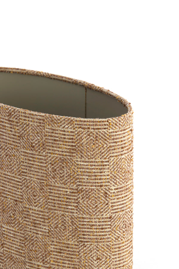 Light & Living Lamp Shades Shade oval straight slim high 38-17,5-28 cm RAVI brown House of Isabella UK