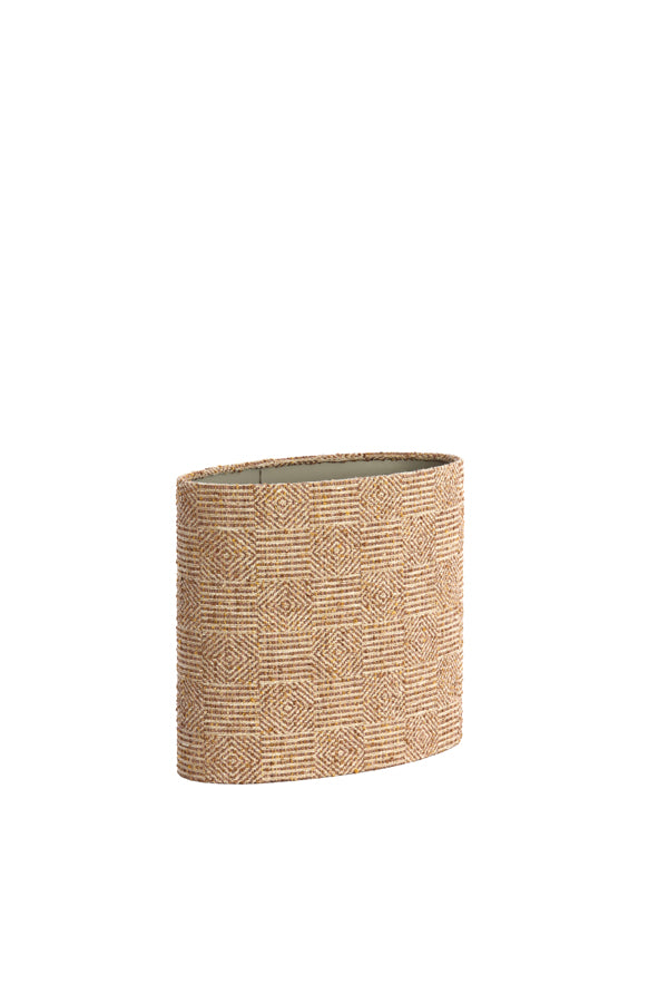 Light & Living Lamp Shades Shade oval straight slim high 38-17,5-28 cm RAVI brown House of Isabella UK