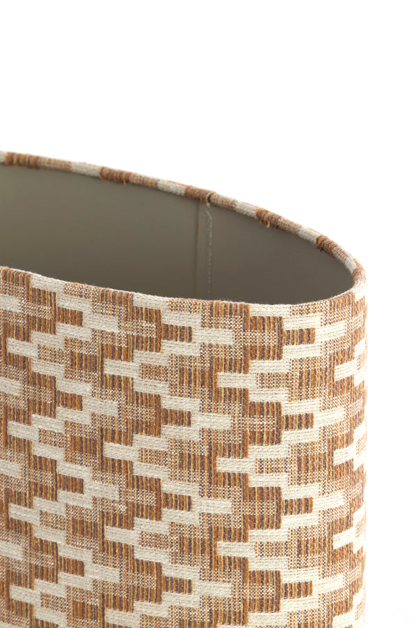 Light & Living Lamp Shades Shade oval straight slim low 38-17,5-19 cm JINX brown House of Isabella UK