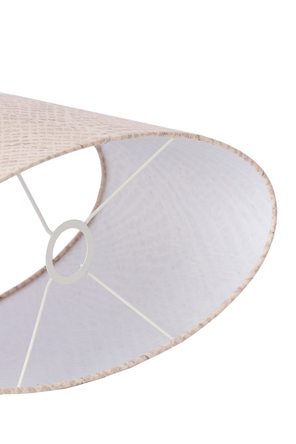 Light & Living Lamp Shades Shade oval straight slim low 38-17,5-19 cm STONE beige House of Isabella UK